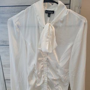 White silk blouse